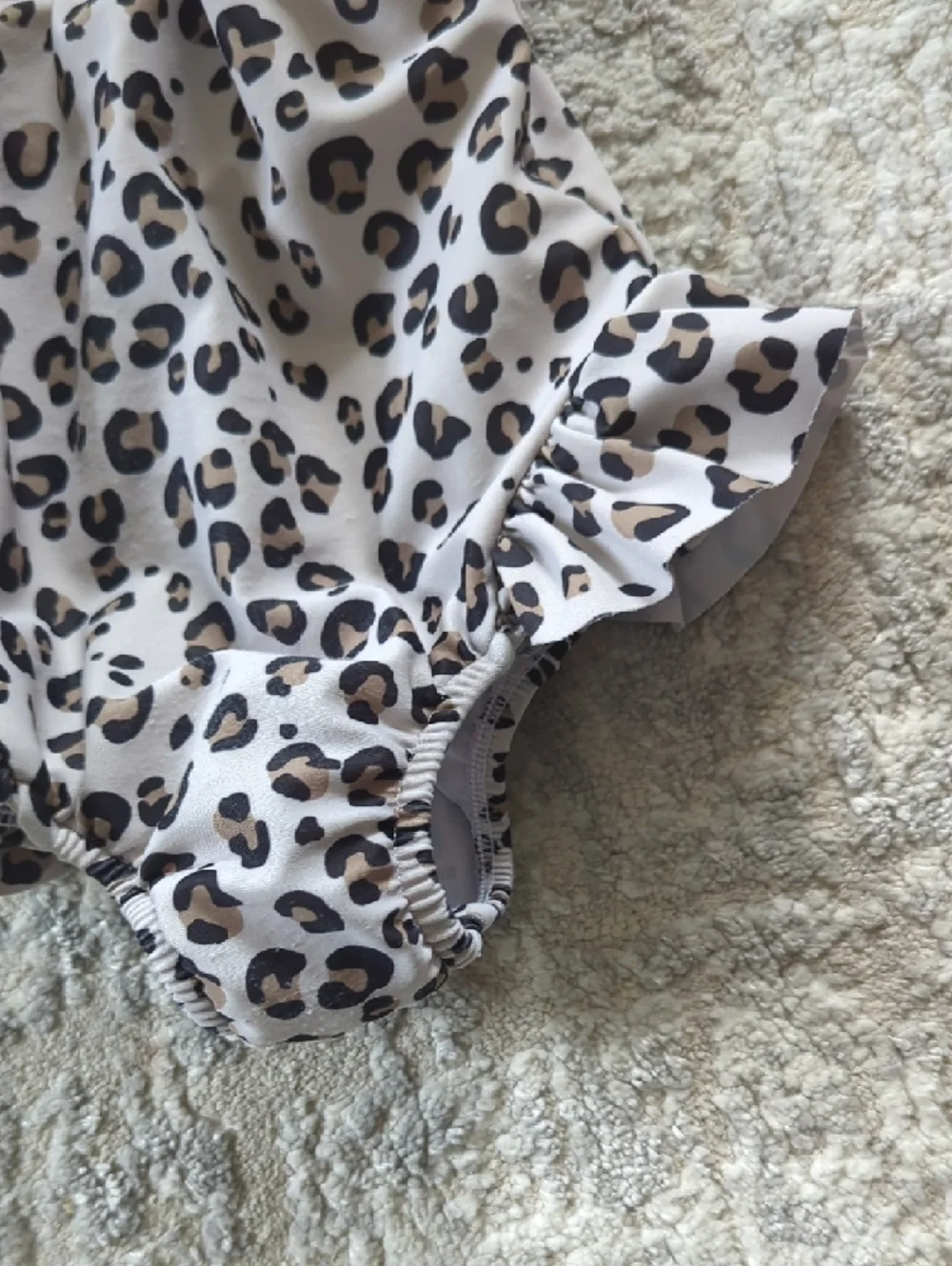 Shein Leopard Ruffle One-Piece Swimsuit Size 18 Months
